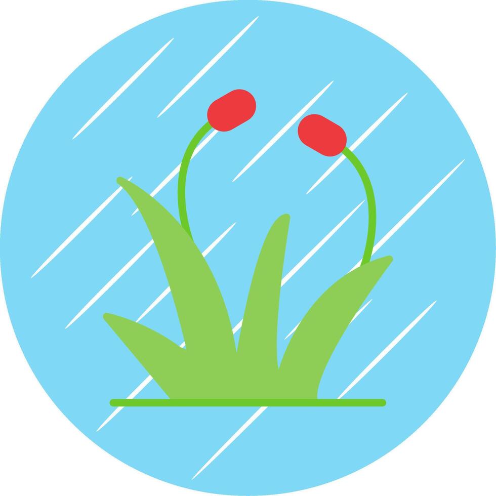 Grass Flat Circle Icon Design vector