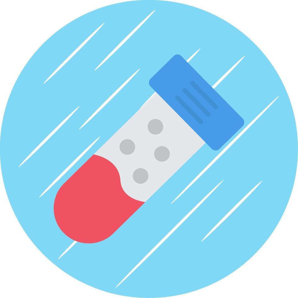 Test Tube Flat Circle Icon Design vector