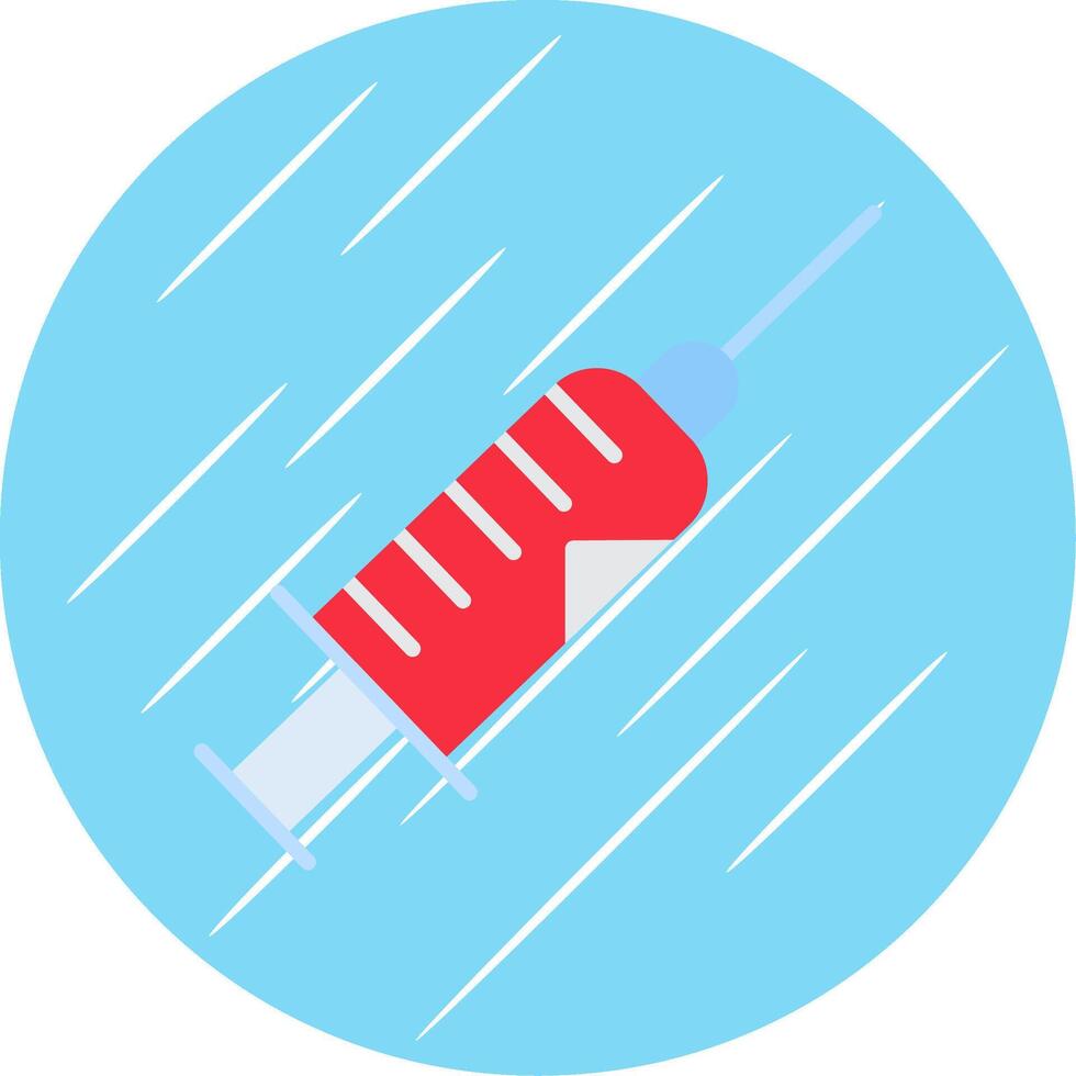 Syringe Flat Circle Icon Design vector