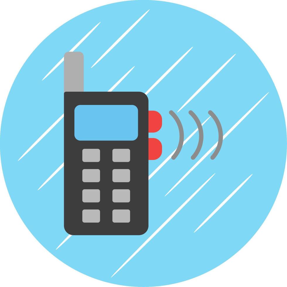 Walkie Talkie Flat Circle Icon Design vector