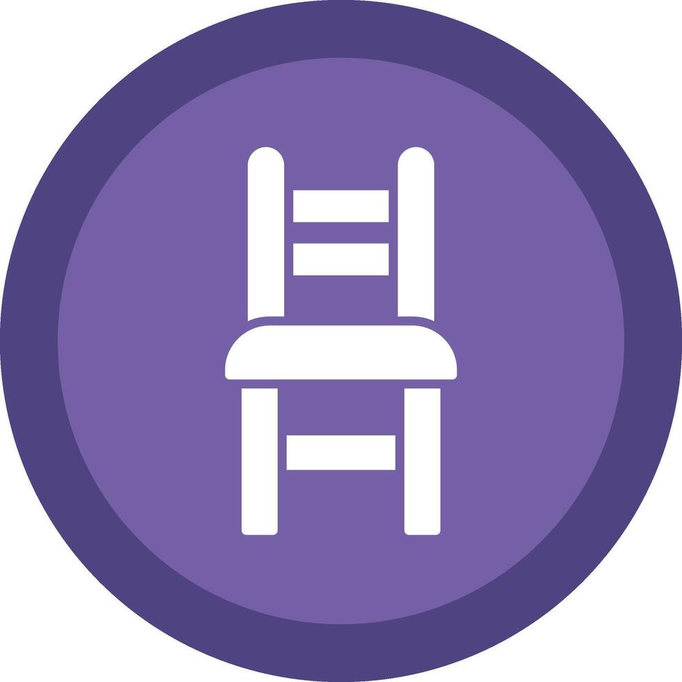 Dining Chair Line Shadow Circle Icon Design vector