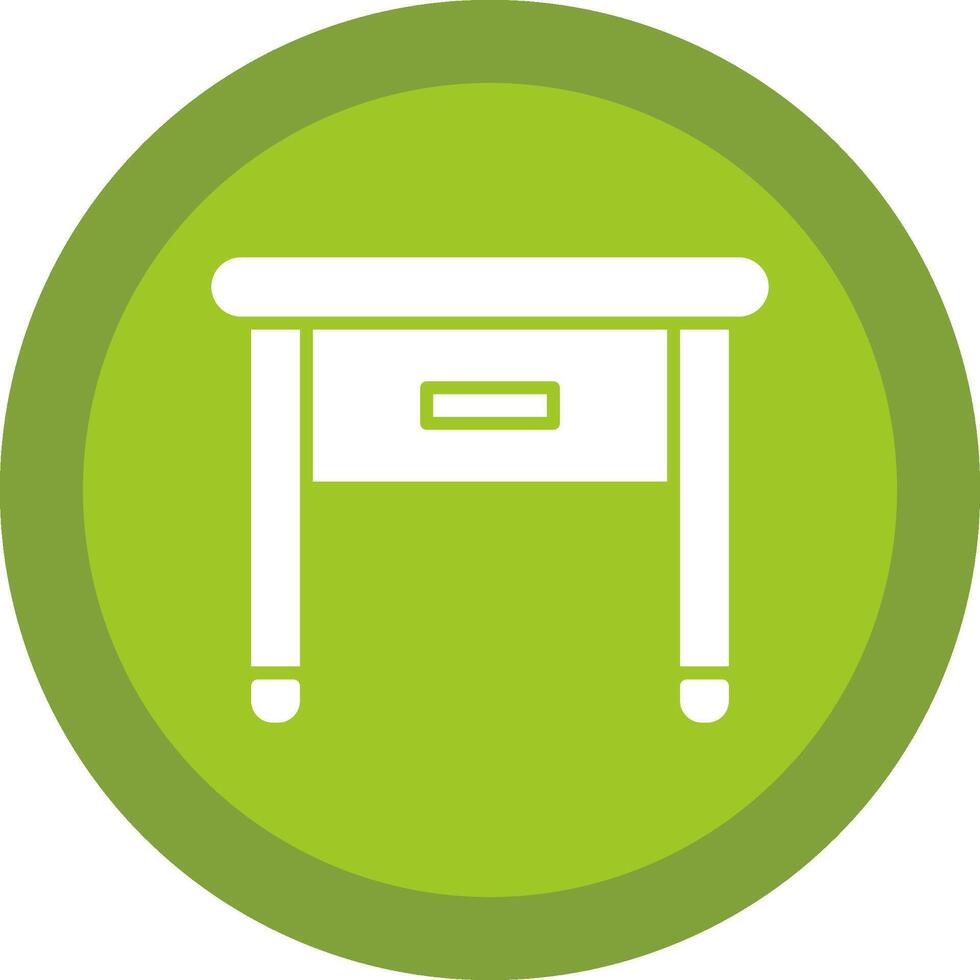 Side Table Line Shadow Circle Icon Design vector