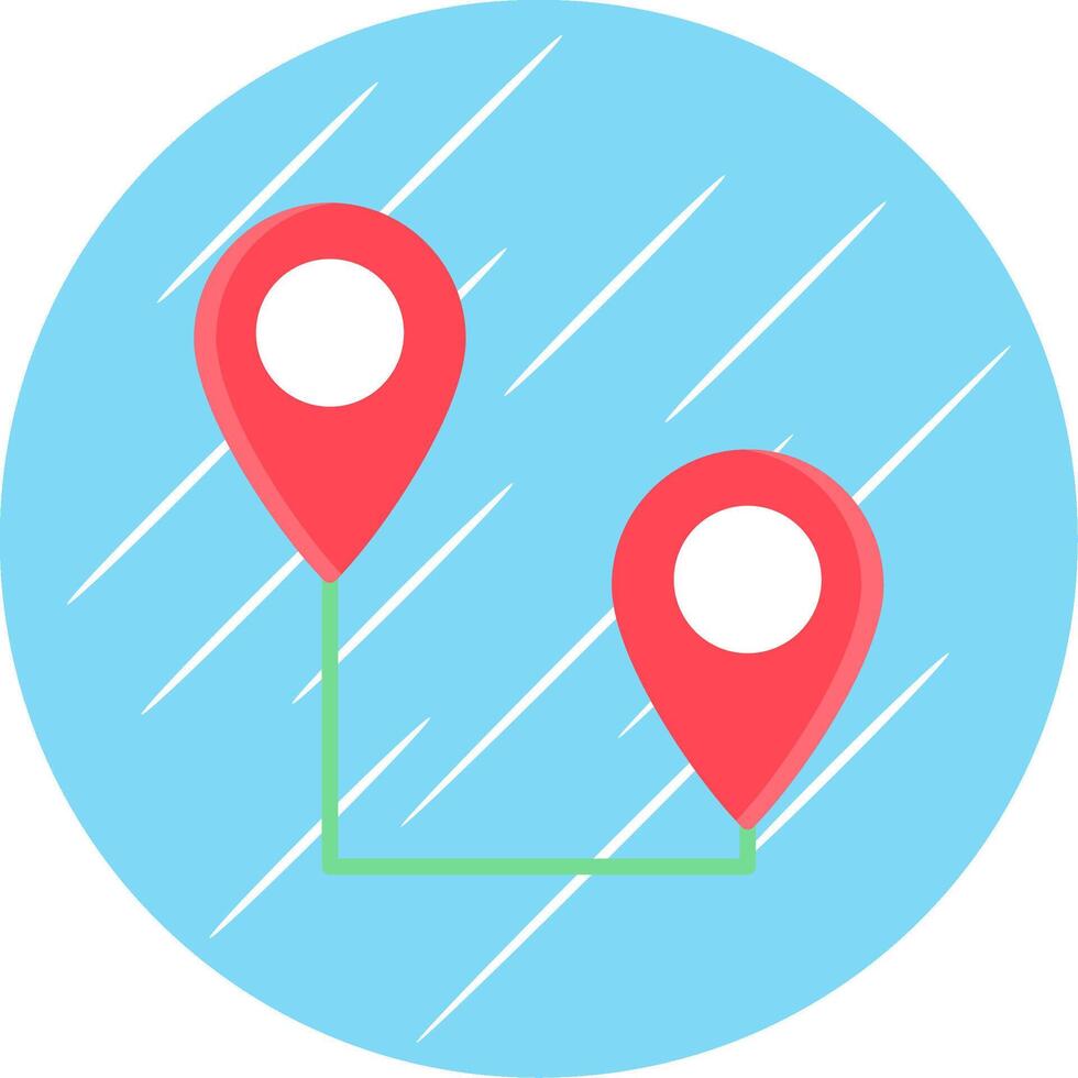 Map Flat Circle Icon Design vector