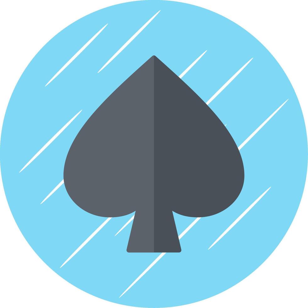 Spade Flat Circle Icon Design vector