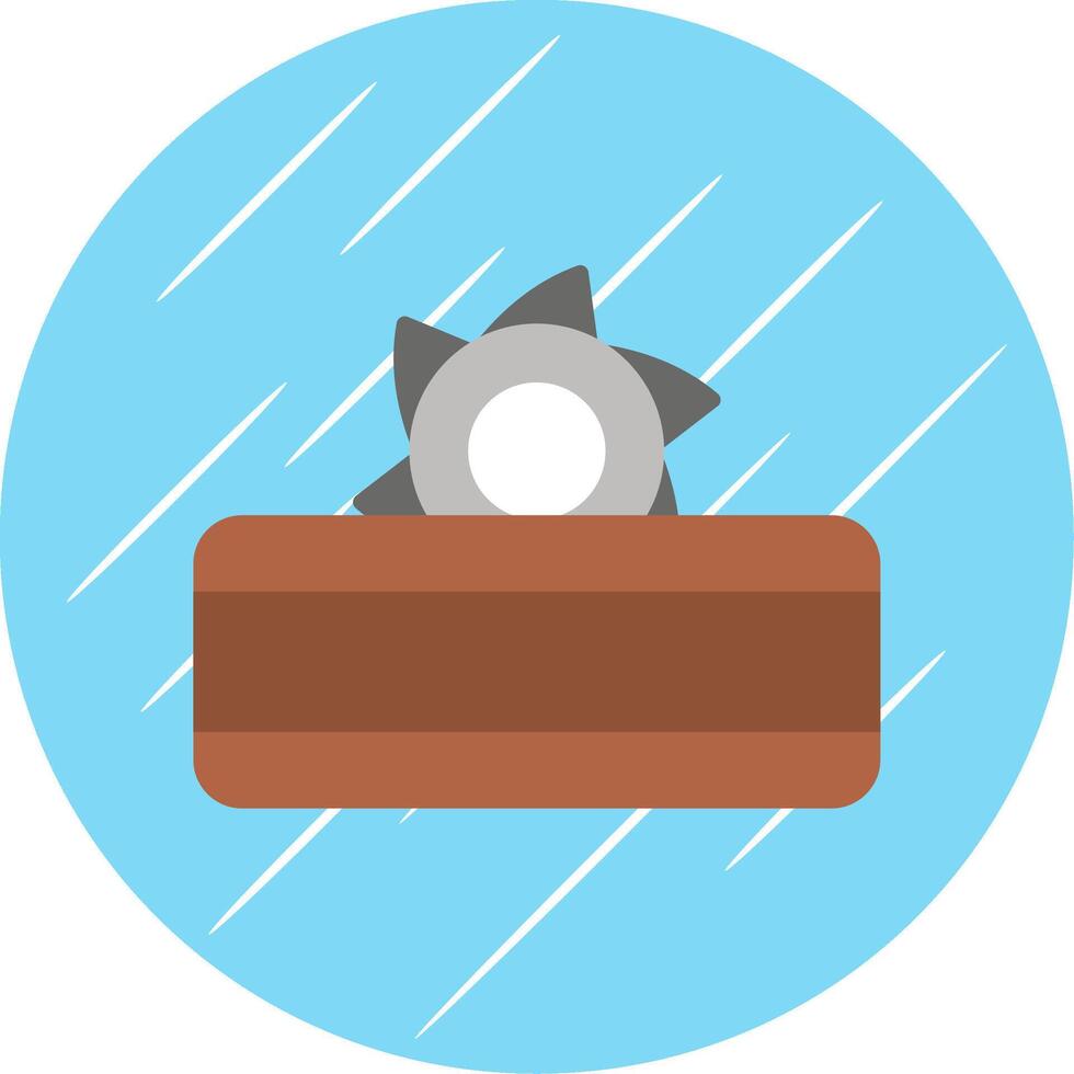 Circular Saw Flat Circle Icon Design vector