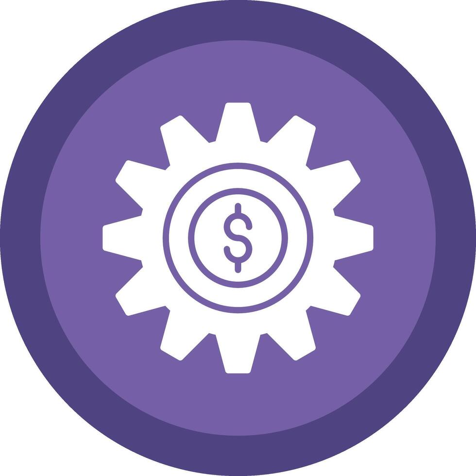 Money Management Line Shadow Circle Icon Design vector