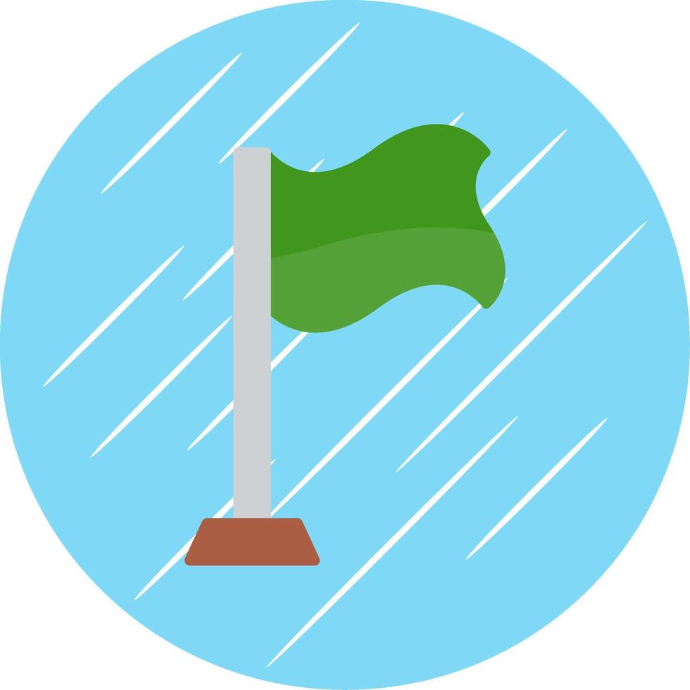Flag Flat Circle Icon Design vector