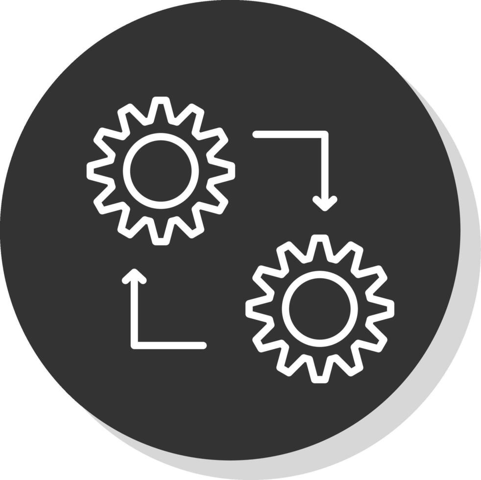 Methodology Line Shadow Circle Icon Design vector