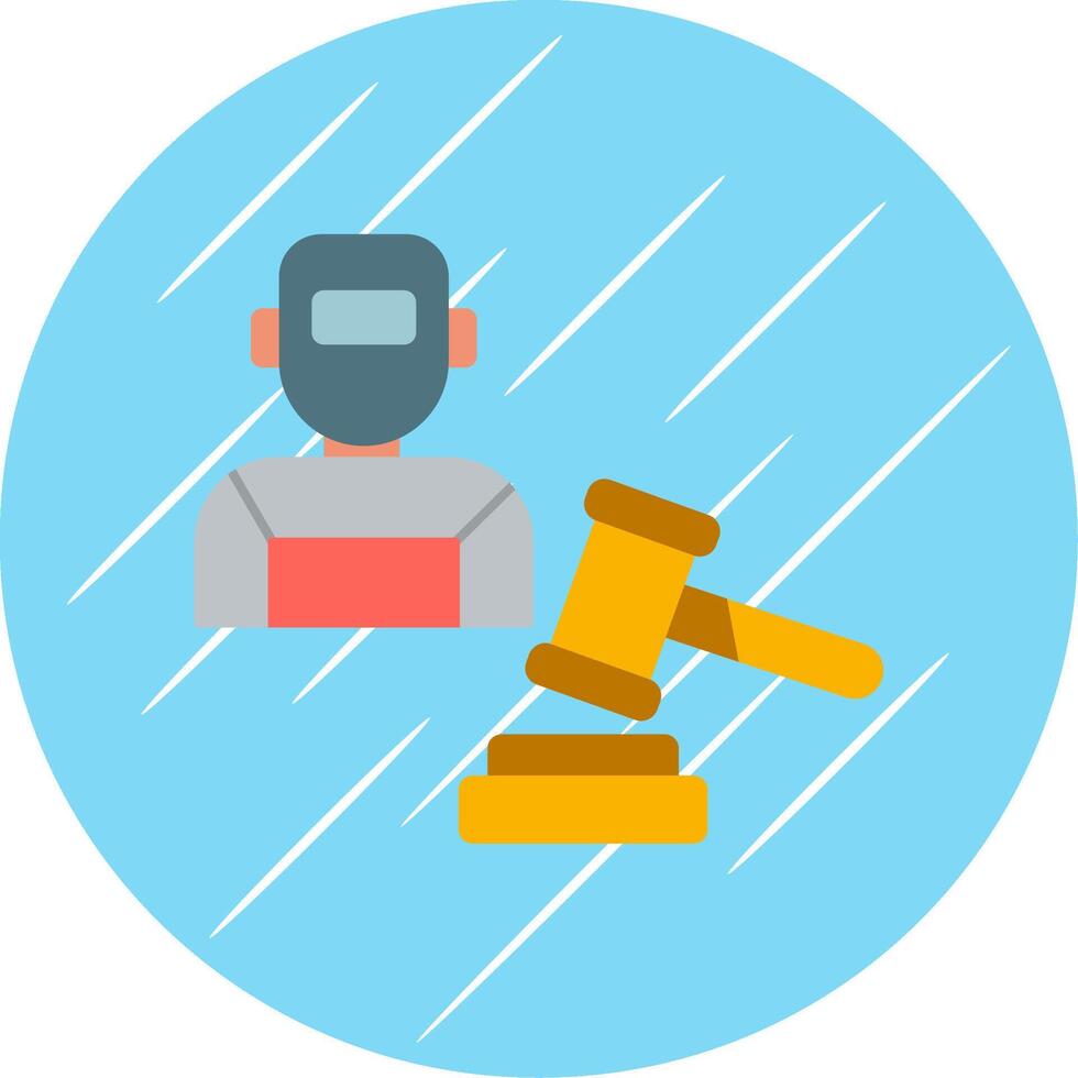Labour Law Flat Circle Icon Design vector