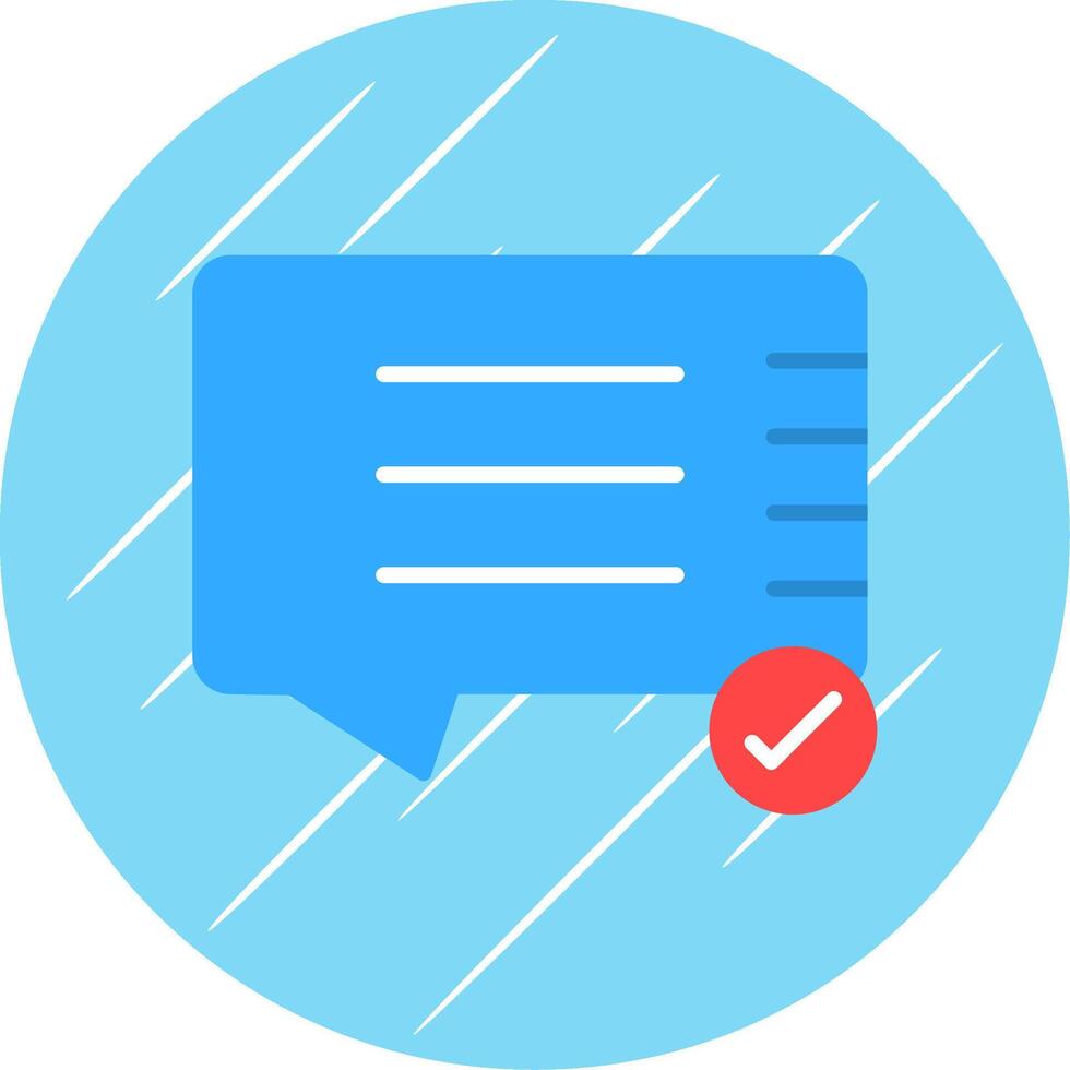 Chat Flat Circle Icon Design vector