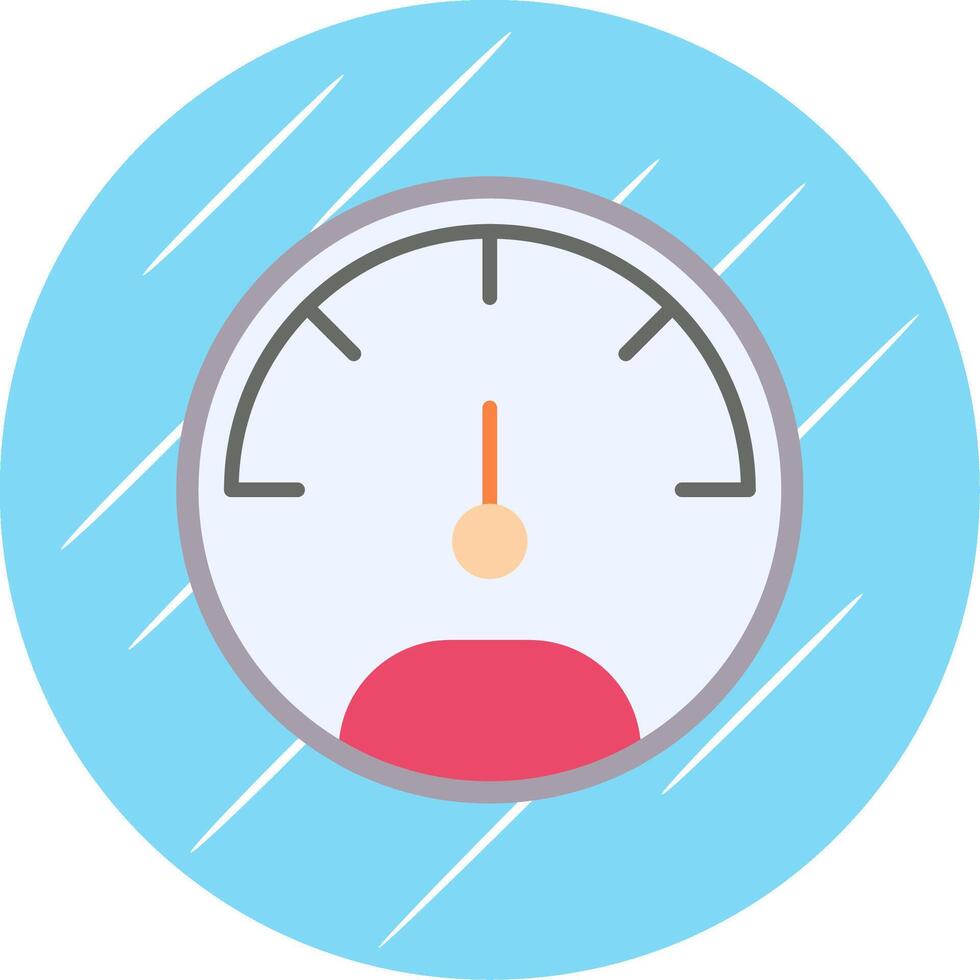 Speedo Meter Flat Circle Icon Design vector
