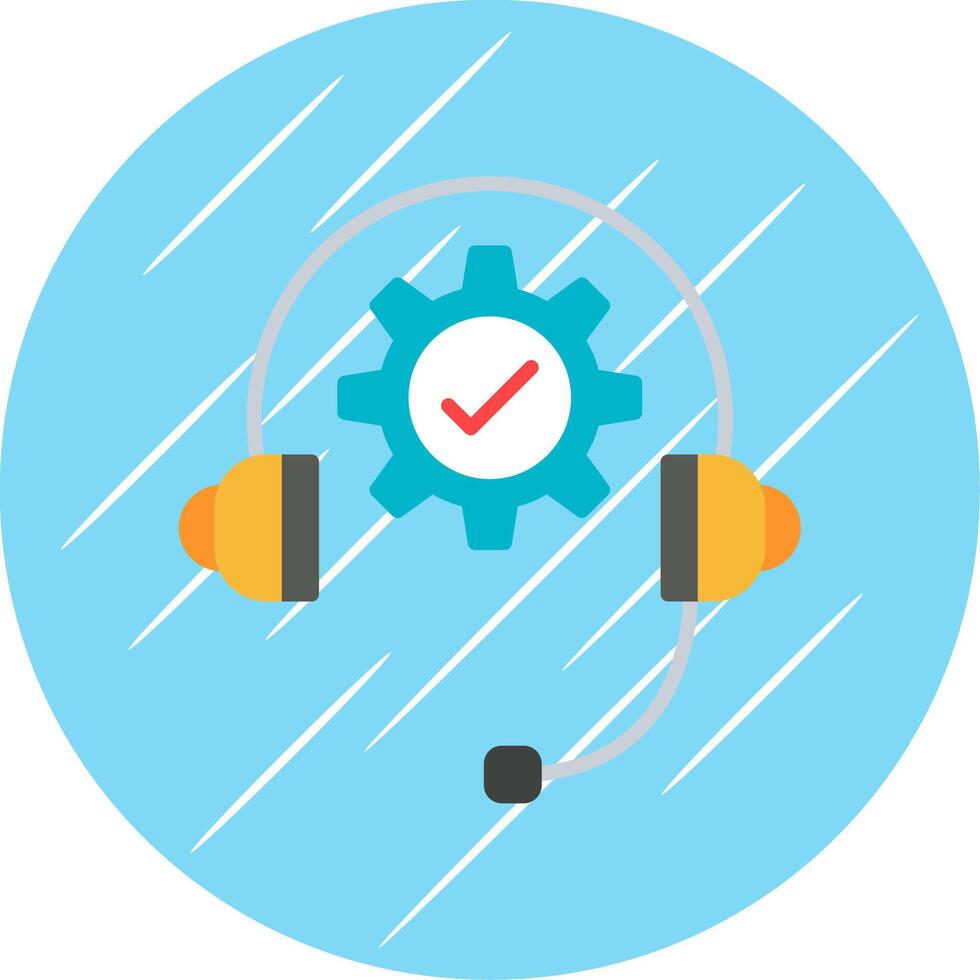 Technical Support Flat Circle Icon Design vector