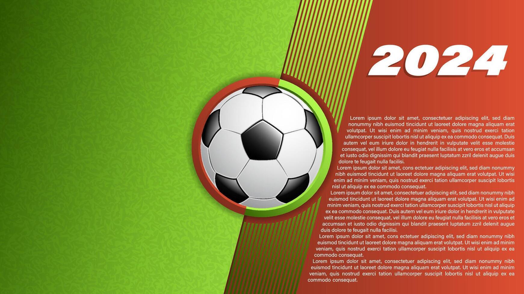 Football, soccer banner template, sport poster, creative concept background, illustration vector