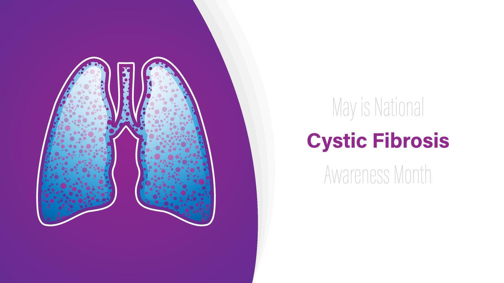 Cystic Fibrosis Awareness Month observed every year in May, illustration vector