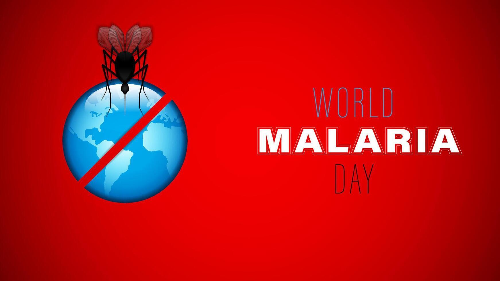 World malaria day poster, illustration vector