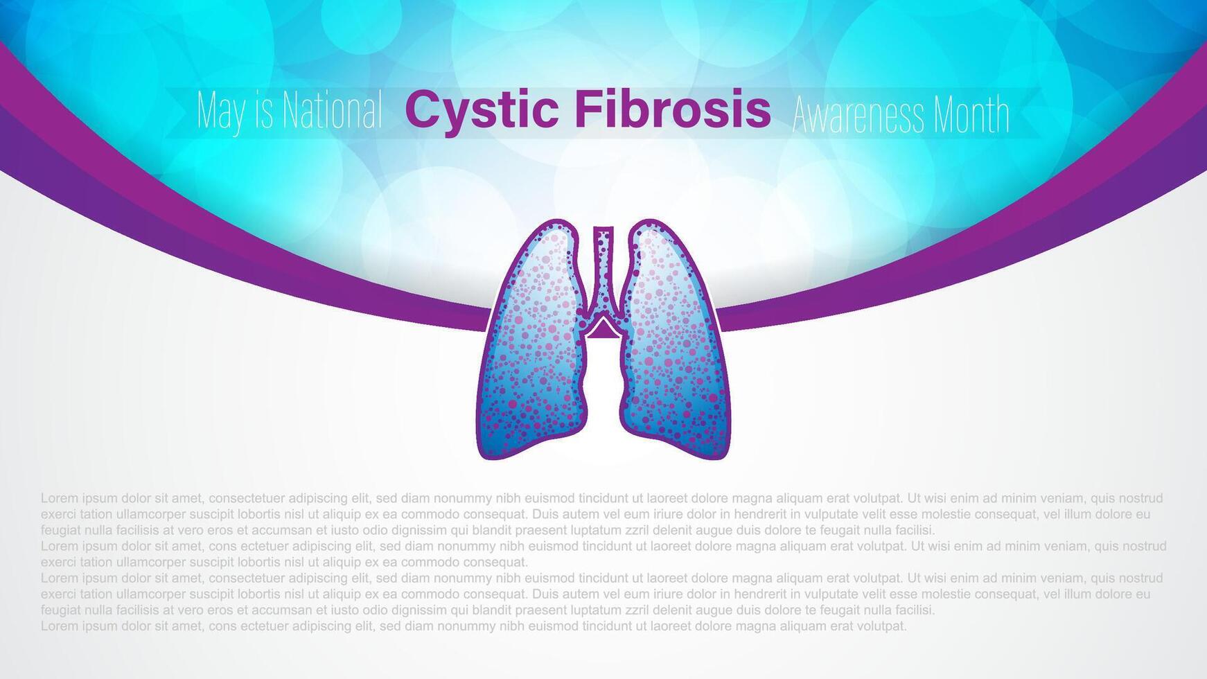Cystic Fibrosis Awareness Month observed every year in May, illustration vector