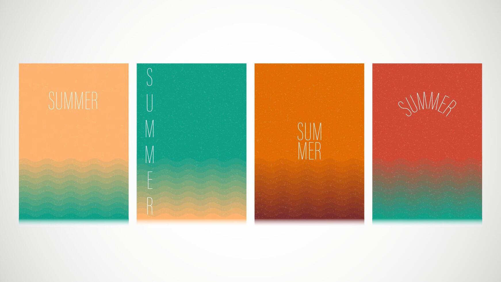 Abstract grunge minimal summer covers, typography design vector