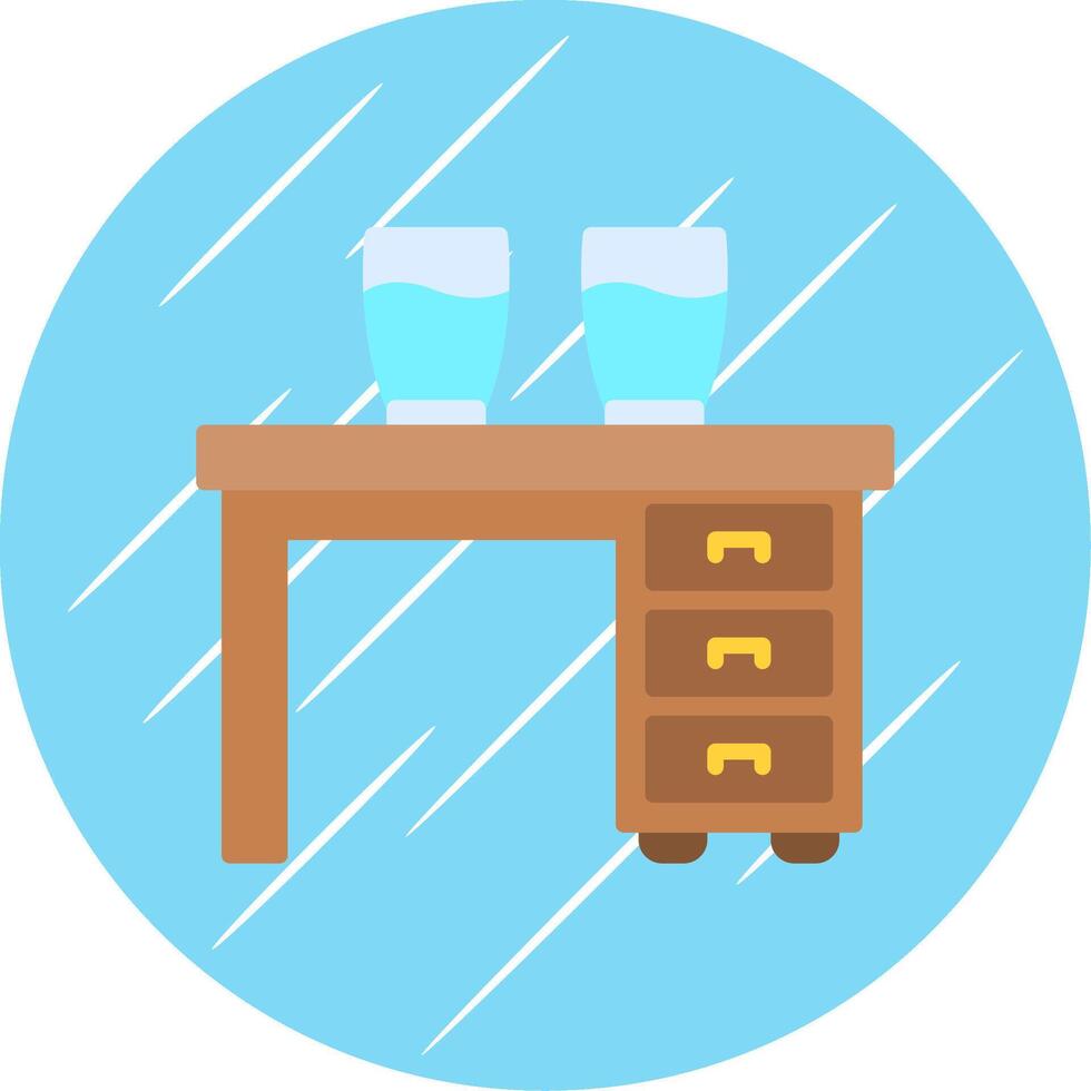 Water Flat Circle Icon Design vector