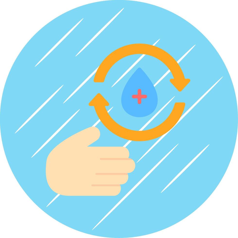 Hand Wash Flat Circle Icon Design vector