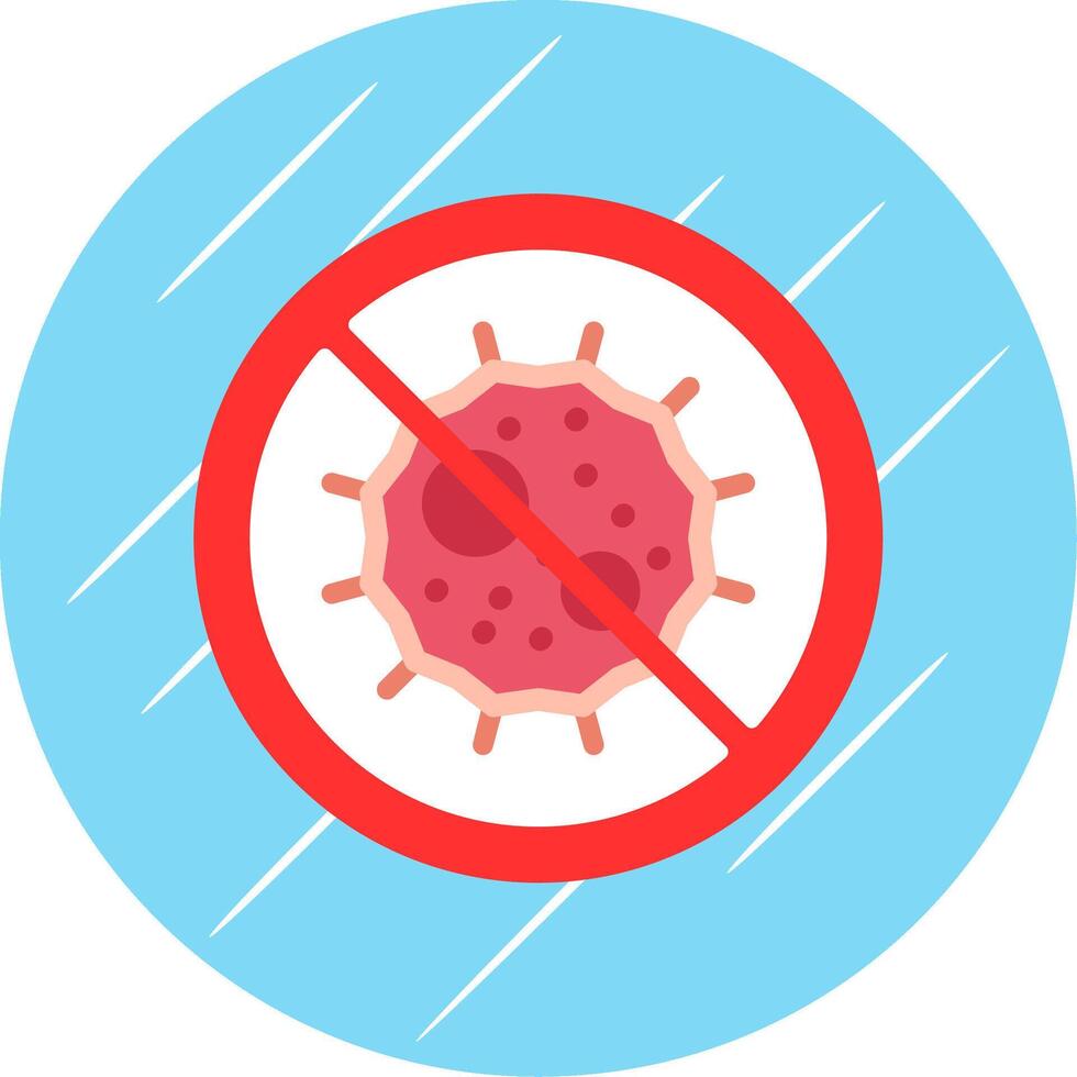 Bacteria Flat Circle Icon Design vector