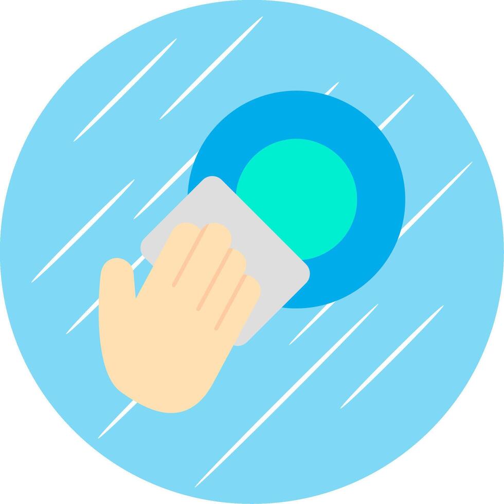 Dish Flat Circle Icon Design vector