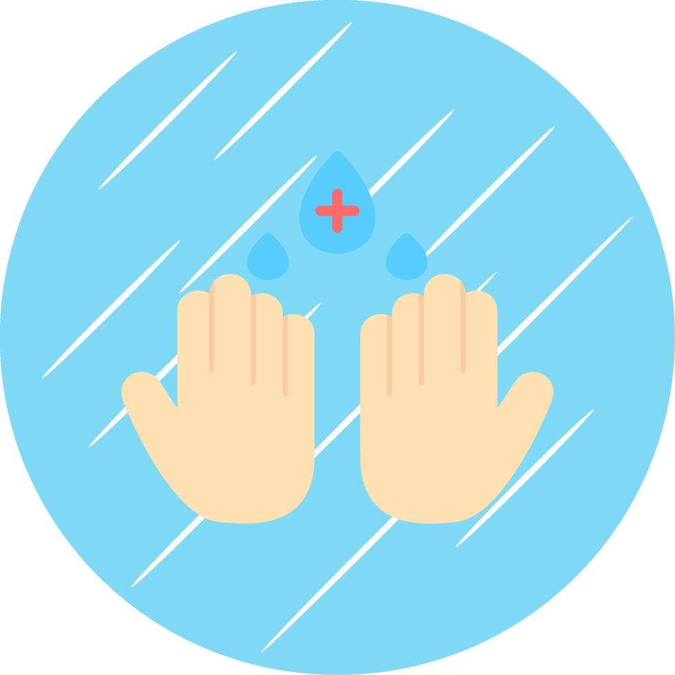 Hand Wash Flat Circle Icon Design vector