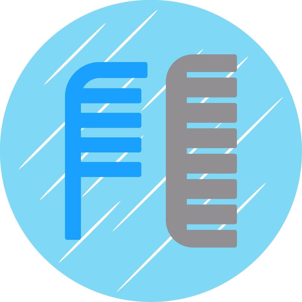 Comb Flat Circle Icon Design vector