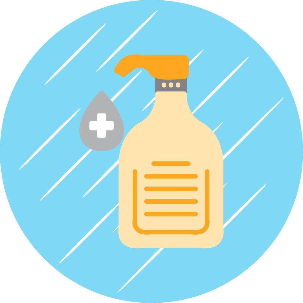 Liquid Soap Flat Circle Icon Design vector