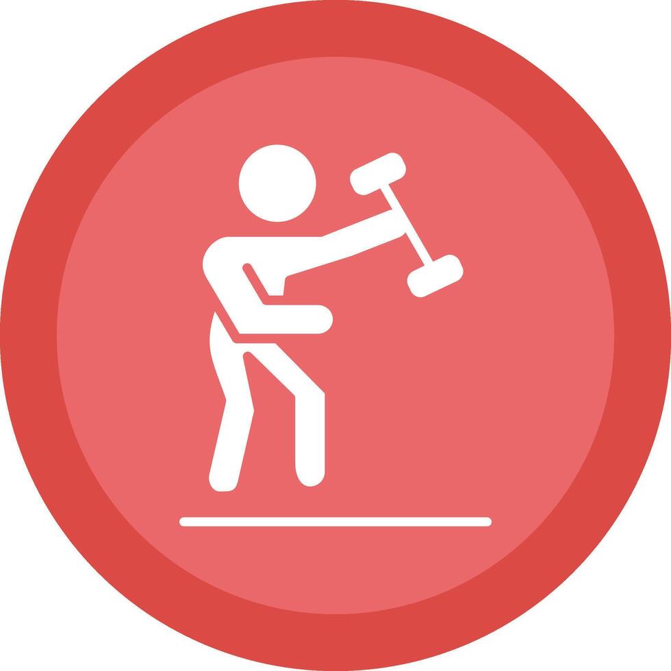 Exercise Line Shadow Circle Icon Design vector