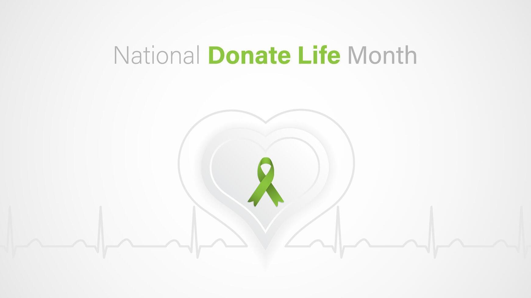 National donate life month design vector