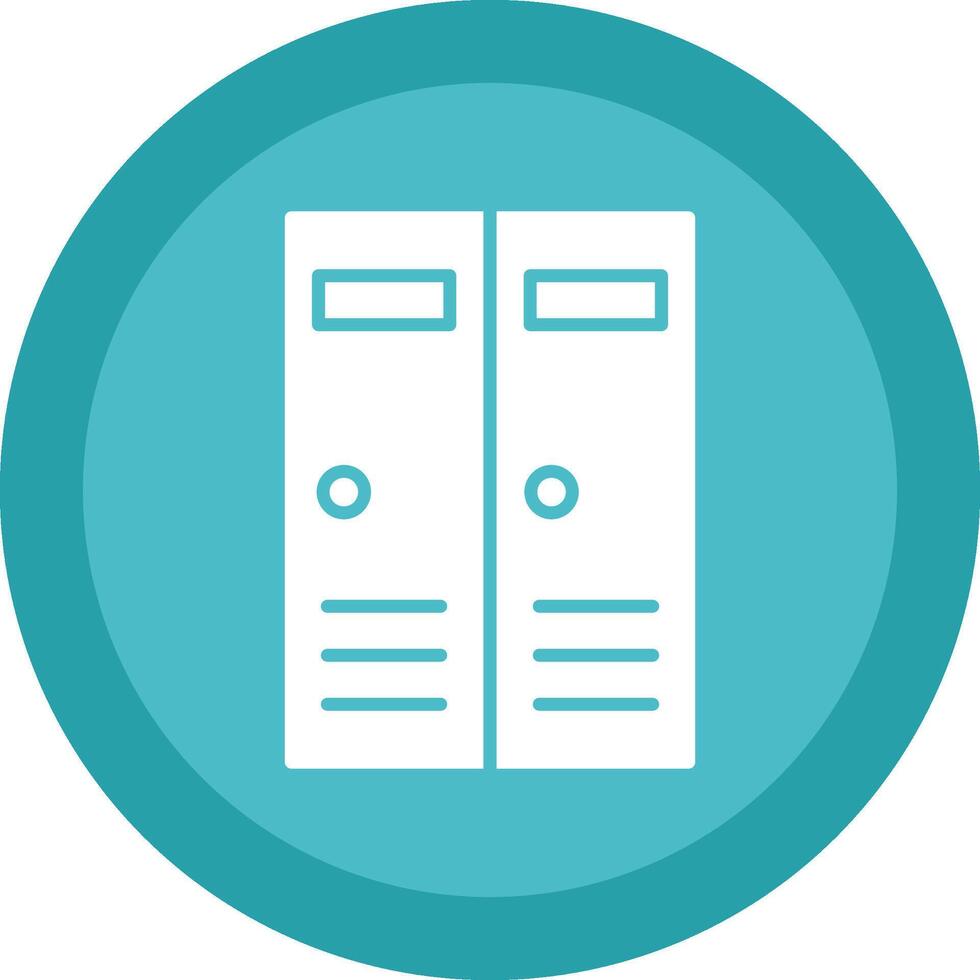 Lockers Line Shadow Circle Icon Design vector