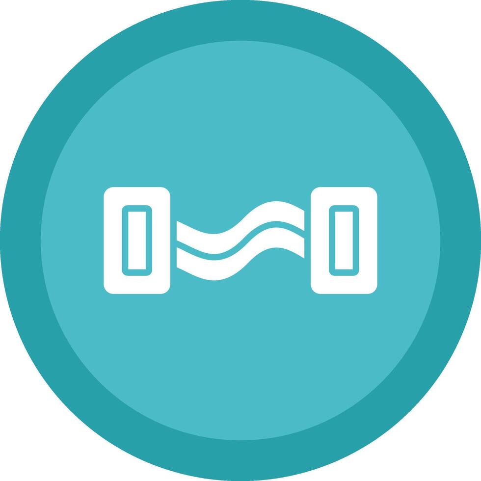 Chest Expander Line Shadow Circle Icon Design vector
