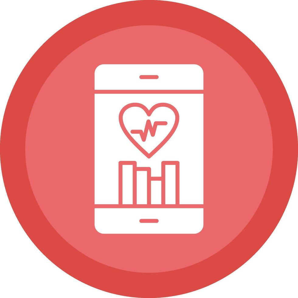 Fitness App Line Shadow Circle Icon Design vector