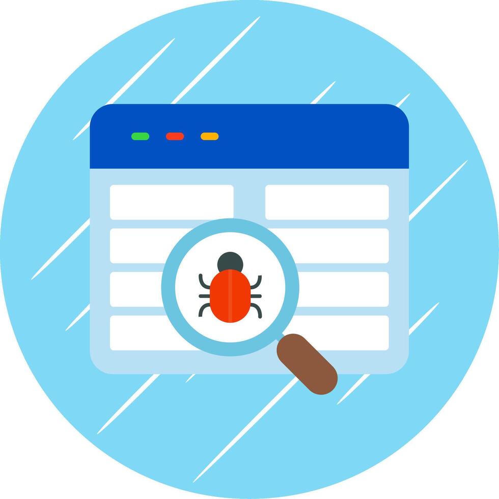 Bug Problem Flat Circle Icon Design vector