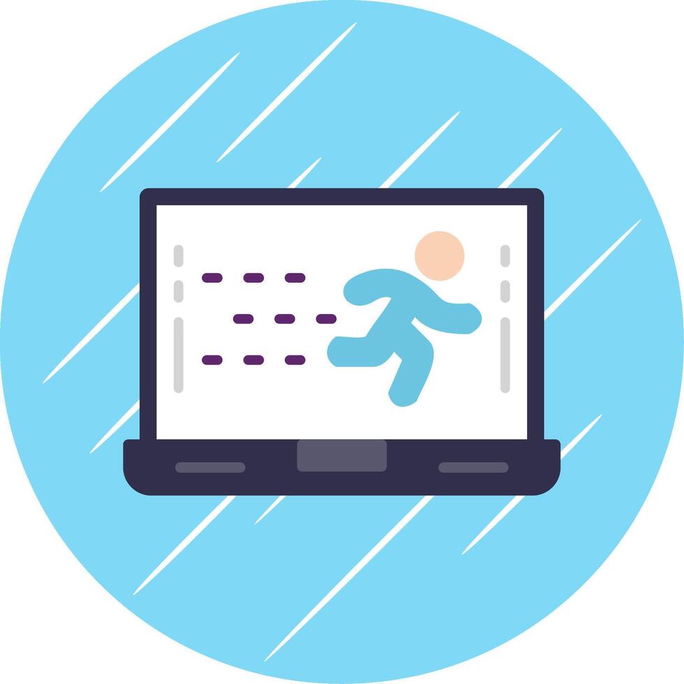 Sprint Flat Circle Icon Design vector