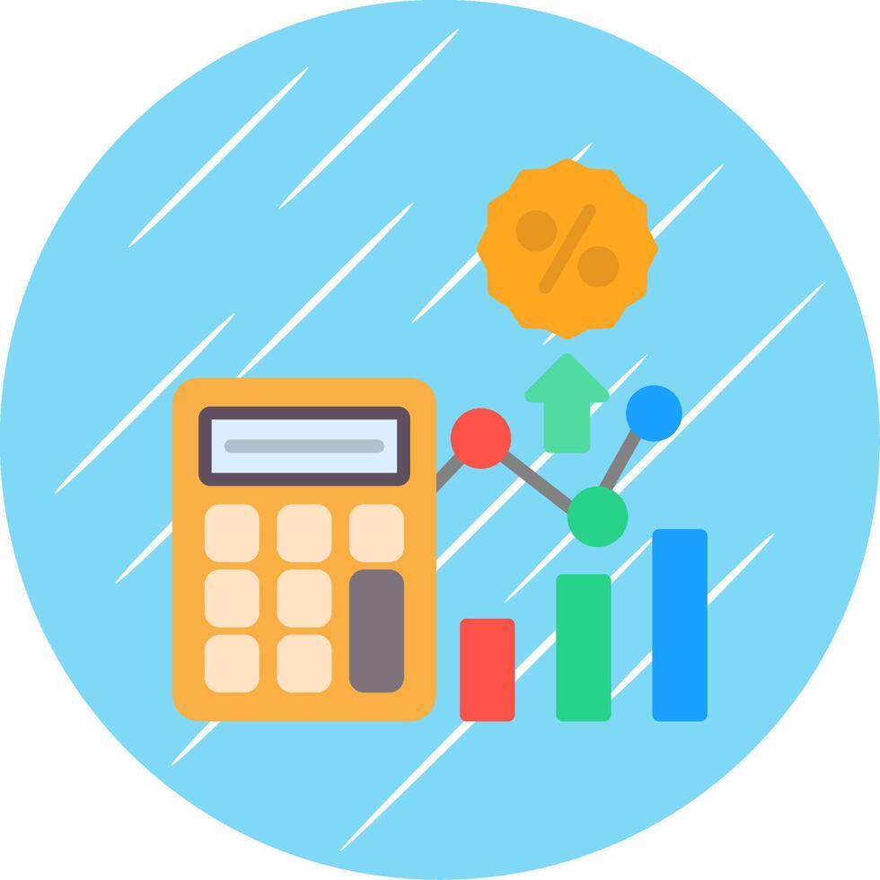 Calculator Flat Circle Icon Design vector