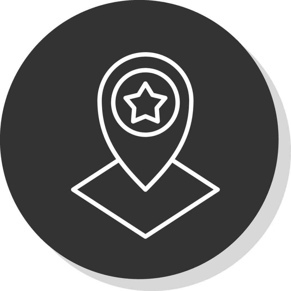 Map Location Line Shadow Circle Icon Design vector