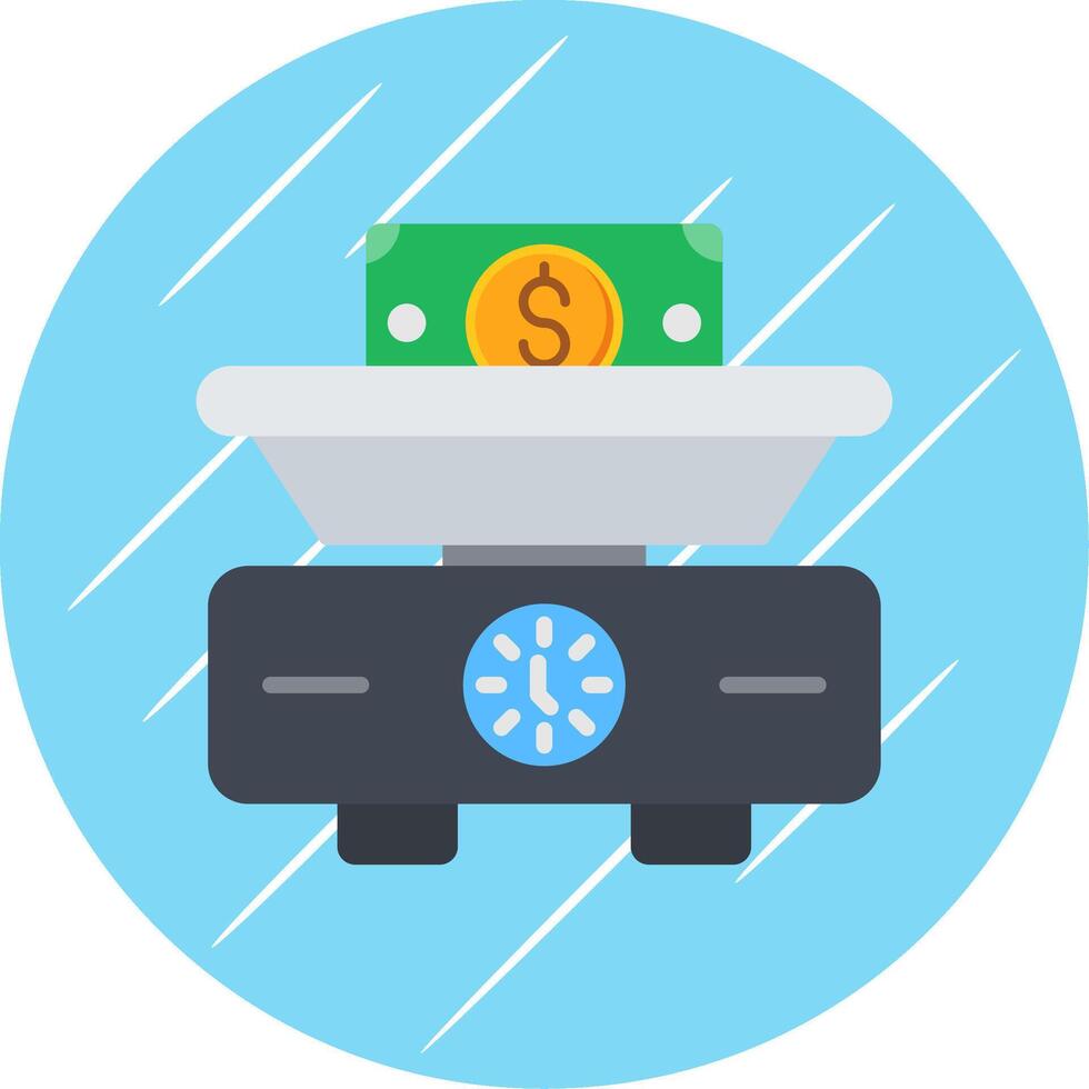 Weighing Scale Flat Circle Icon Design vector