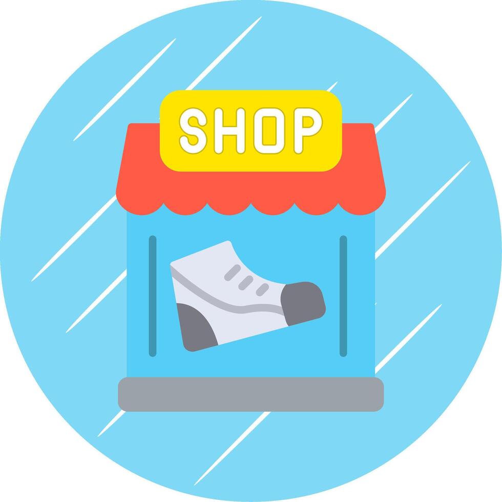 Shoe Shop Flat Circle Icon Design vector