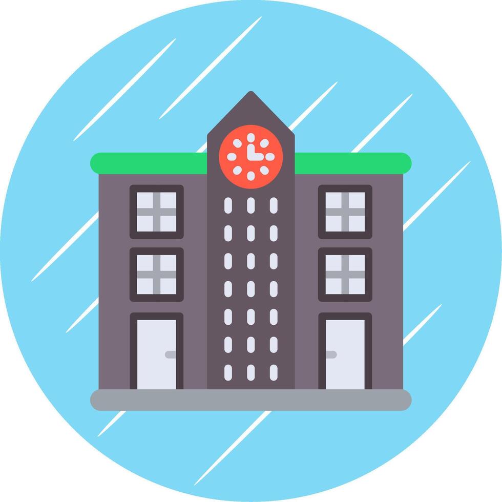 Skyscrapers Flat Circle Icon Design vector
