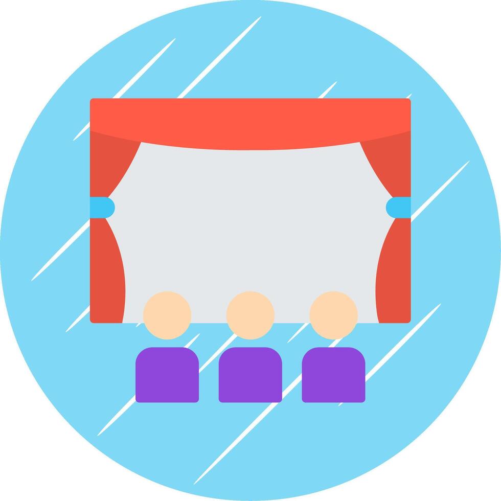 Cinema Flat Circle Icon Design vector