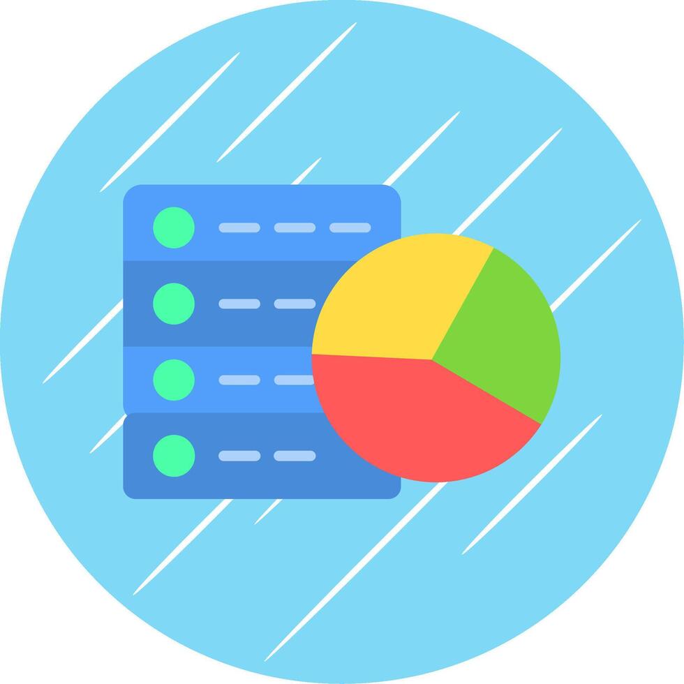 Data Analytics Flat Circle Icon Design vector