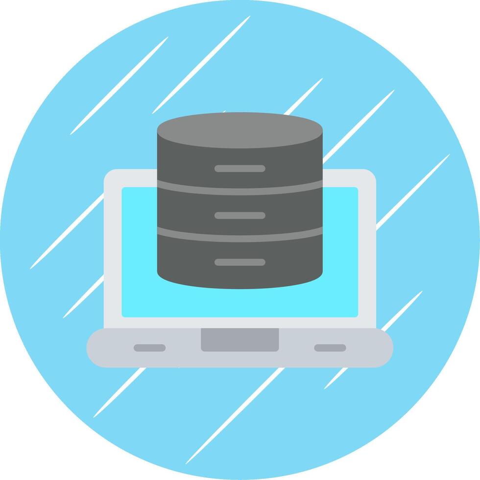 Data Transfer Flat Circle Icon Design vector