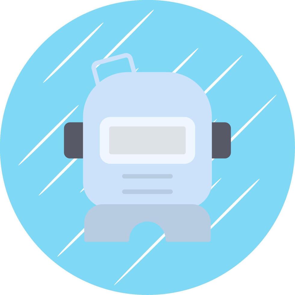 Astronaut Helmet Flat Circle Icon Design vector