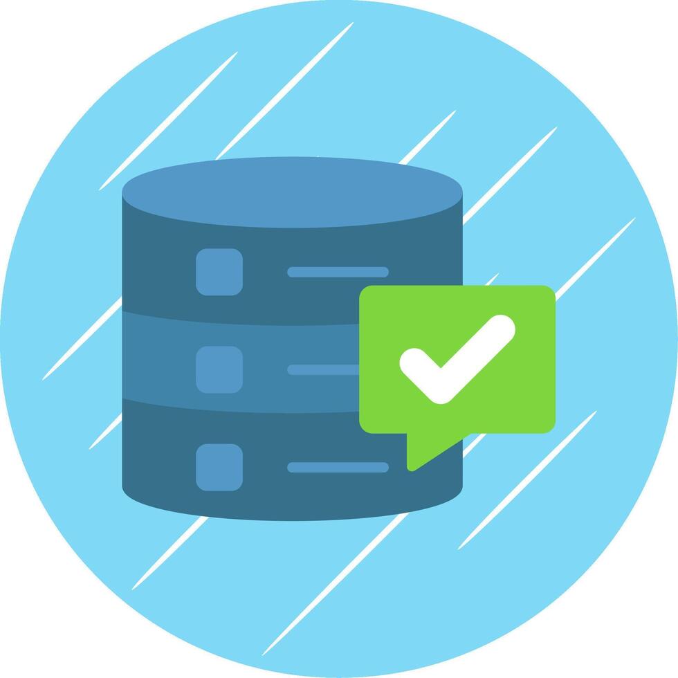 Data Quality Flat Circle Icon Design vector