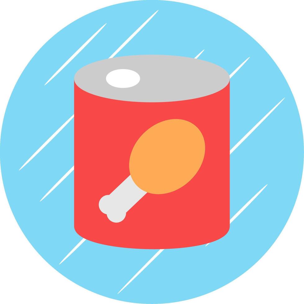 Canned Food Flat Circle Icon Design vector