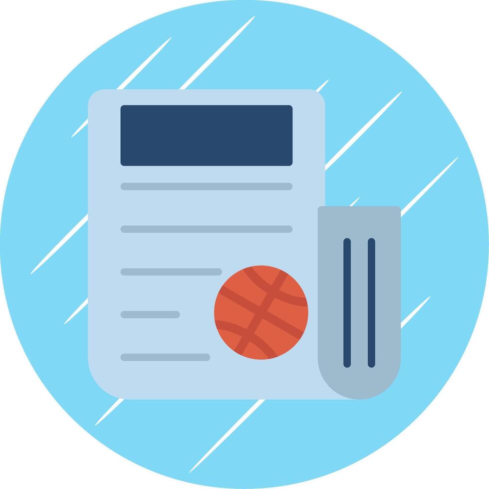 Sports News Flat Circle Icon Design vector