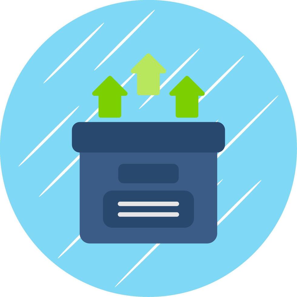 Storage Box Flat Circle Icon Design vector