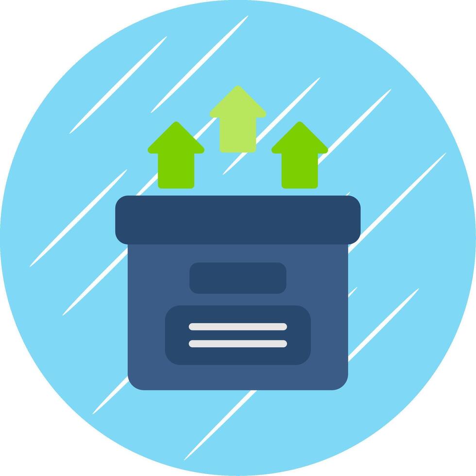 Storage Box Flat Circle Icon Design vector