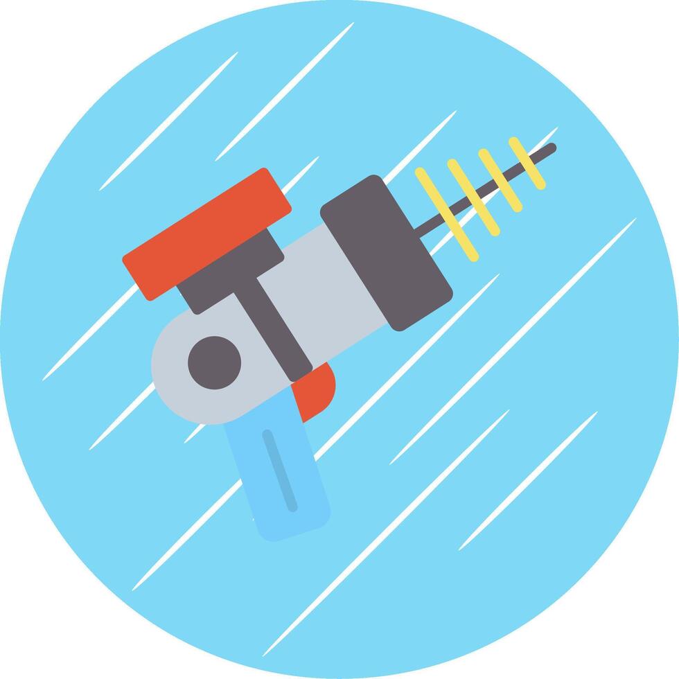 Laser Gun Flat Circle Icon Design vector